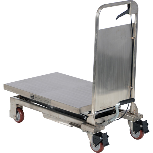 Manual Hydraulic Scissor Lift Table, 27-1/2" L x 17-3/4" W, Partial Stainless Steel, 220 lbs. Capacity EastCoast Offshore Supplies
