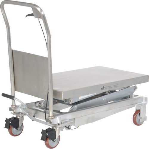 Manual Hydraulic Scissor Lift Table, 35-1/2" L x 20" W, Partial Stainless Steel, 800 lbs. Capacity EastCoast Offshore Supplies