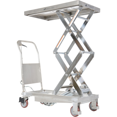 Manual Hydraulic Scissor Lift Table, 35-1/2" L x 20" W, Partial Stainless Steel, 800 lbs. Capacity EastCoast Offshore Supplies