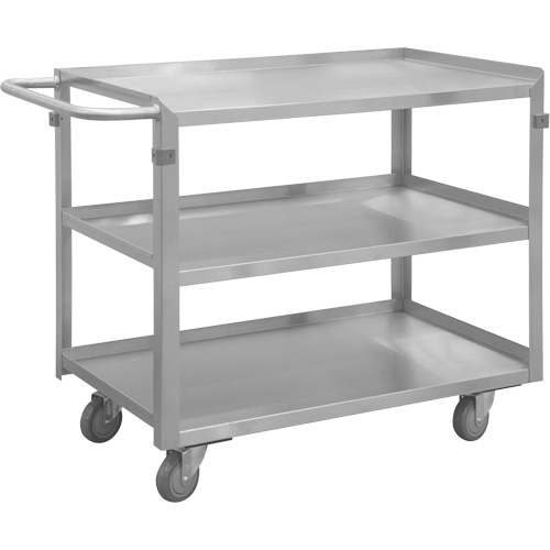 Industrial Grade Shelf Cart, 3 Tiers, 16-3/4" W x 34" H x 30-7/16" D, 600 lbs. Capacity EastCoast Offshore Supplies