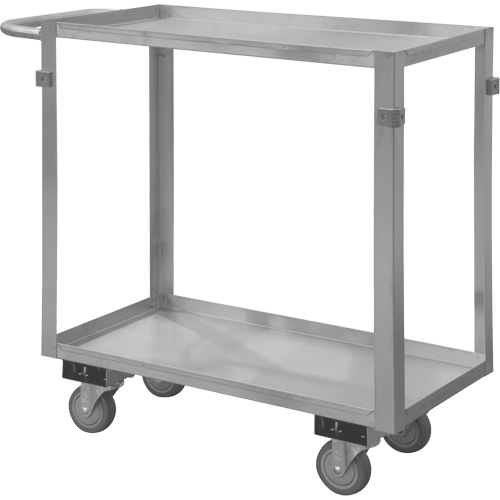 Industrial Grade Shelf Cart, 2 Tiers, 22-1/2" W x 34" H x 42-7/16" D, 600 lbs. Capacity EastCoast Offshore Supplies