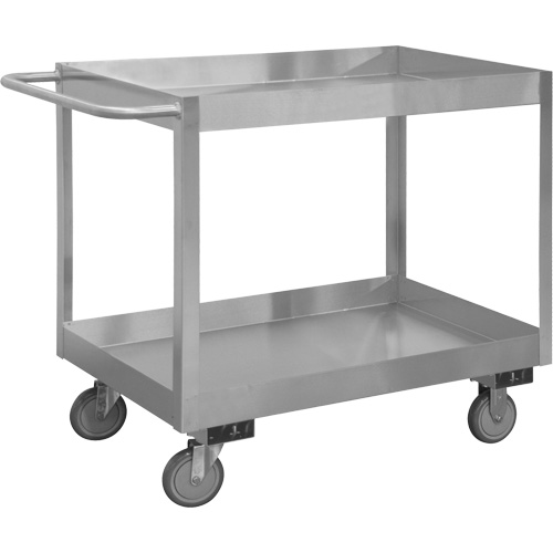 Chariot avec tablettes de calibre industriel, 2 Tiers, 18-1/8" la x 35" h x 36" p, Capacit&eacute; 1200 lb EastCoast Offshore Supplies