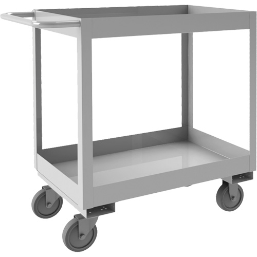 Industrial Grade Shelf Cart, 2 Tiers, 16" W x 34" H x 36-7/16" D, 600 lbs. Capacity EastCoast Offshore Supplies