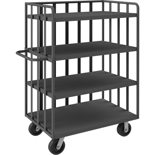 Open Portable Shelf Cart, 4 Tiers, 31-1/8" W x 57-1/2" H x 56-1/8" D, 3600 lbs. Capacity EastCoast Offshore Supplies