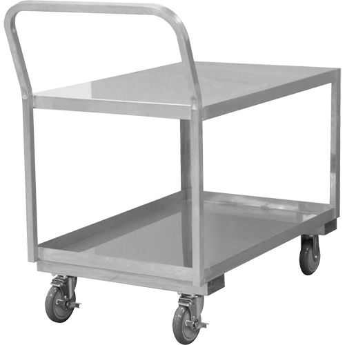 Industrial Grade Low Profile Shop Cart, 2 Tiers, 24-1/8" W x 40-3/4" D x 38-1/8" H, 1200 lbs. Cap. EastCoast Offshore Supplies