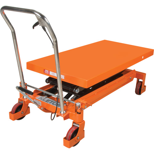 Table &eacute;l&eacute;vatrice &agrave; ciseaux hydraulique, 48" lo x 24" la, Acier, Capacit&eacute; 1540 lb EastCoast Offshore Supplies