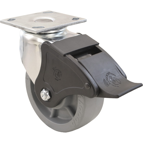 Emaxx Caster, Swivel with Brake, 4" (101.6 mm), Envirothane, 1000 lbs. (453.6 kg.) EastCoast Offshore Supplies
