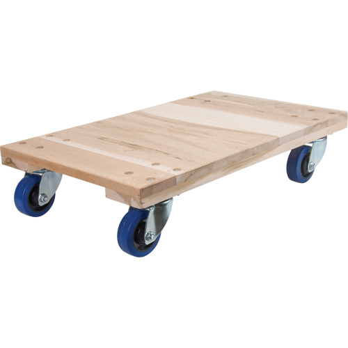 Heavy-Duty Solid Wood Dollies, Rubber Wheels, 1400 lbs. Capacity, 18" W x 30" D x 7" H EastCoast Offshore Supplies