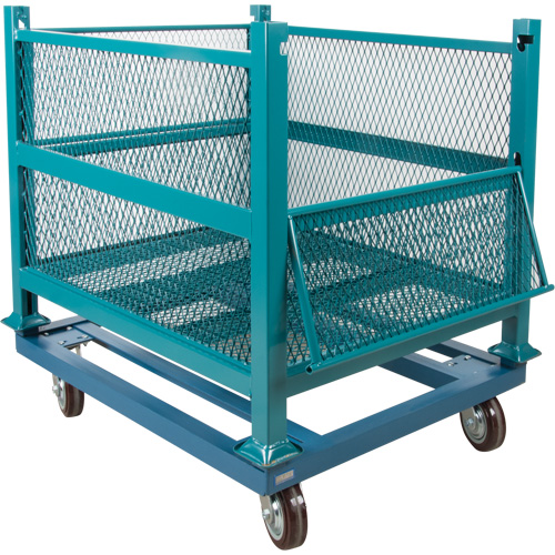 Dolly for Open Mesh Container, 40.5" W x 34-1/2" D x 10" H, 3000 lbs. Capacity EastCoast Offshore Supplies