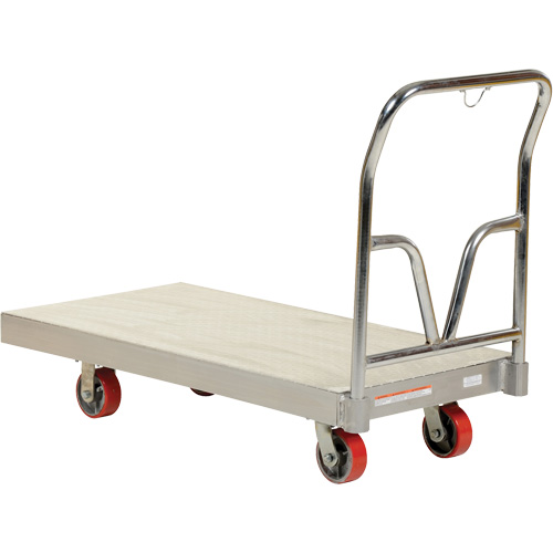 Aluminum Sheet Deck Platform Truck, 24" W x 48" L, 3600 lbs. Cap., Polyurethane Wheels EastCoast Offshore Supplies