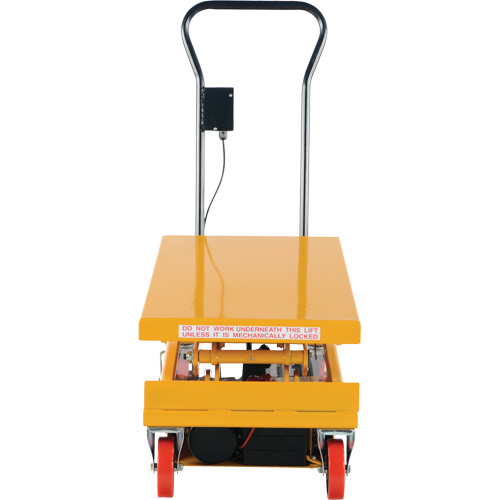 DC Powered Hydraulic Scissor Lift Elevating Cart, Steel, 39-3/4" L x 20-1/2" W, 1000 lbs. Capacity EastCoast Offshore Supplies