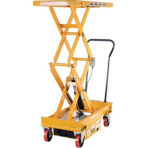DC Powered Hydraulic Scissor Lift Elevating Cart, Steel, 39-3/4" L x 20-1/2" W, 1000 lbs. Capacity EastCoast Offshore Supplies