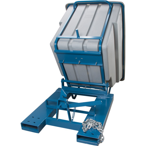 Self-Dumping Hopper, Polyethylene, 1-1/10 cu.yd, Grey EastCoast Offshore Supplies