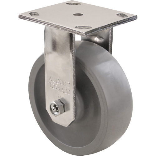 Max9 Caster, Rigid with Brake, 5" (127 mm), Envirothane Grey-WOW, 1000 lbs. (453.6 kg.) EastCoast Offshore Supplies