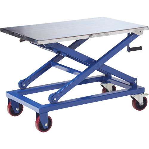 Manual Scissor Lift Table, 37" L x 23-1/2" W, Steel, 660 lbs. Capacity EastCoast Offshore Supplies