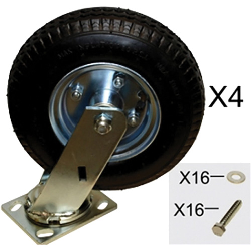 Ensemble de roulettes pneumatiques de rechange pour chariots &agrave; plateforme EastCoast Offshore Supplies