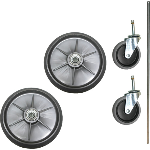 Ensemble de roues &agrave; roulement &agrave; billes et roulettes pour chariot de nettoyage et d'entretien EastCoast Offshore Supplies