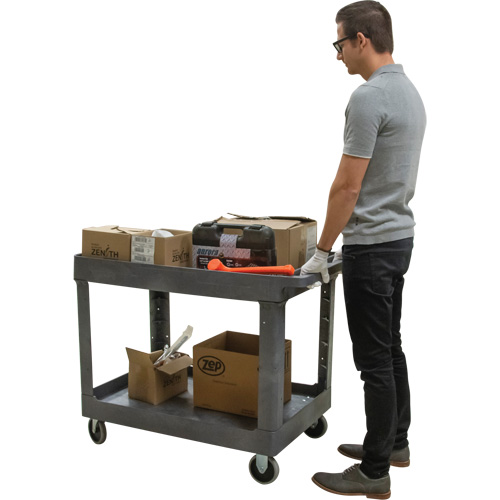 Utility Service Cart, 2 Tiers, 24-5/8" x 32-1/2" x 40", 550 lbs. Capacity EastCoast Offshore Supplies