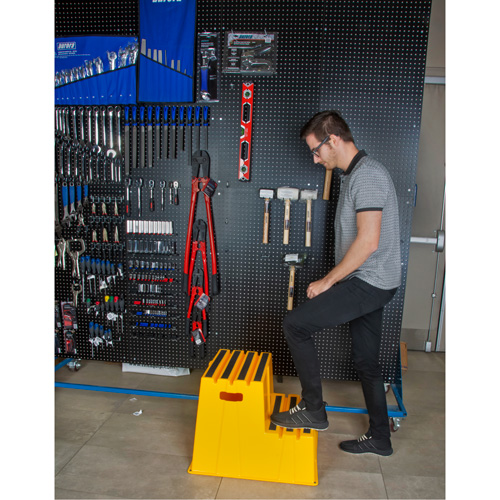 Escabeau industriel, 2 marches, 26" x 22-7/16" x Hauteur 19-11/16" EastCoast Offshore Supplies