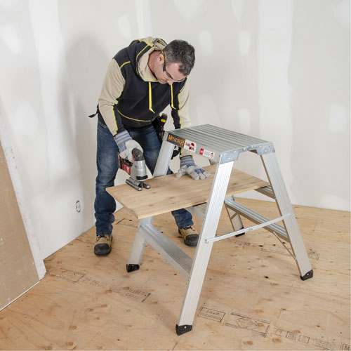 Portable Work-Stand Saw Horse, Aluminum Frame, 12-1/4" D x 36" H EastCoast Offshore Supplies