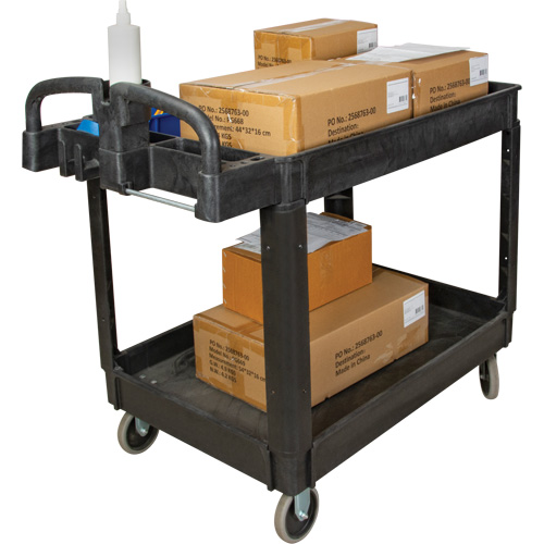 Utility Cart, 2 Tiers, 25-5/8" x 33-1/2" x 43-3/4", 550 lbs. Capacity EastCoast Offshore Supplies