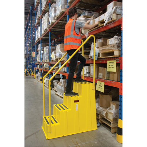Industrial Step Stool, 4 Steps, 44" x 22-1/4" x 65-1/8" High EastCoast Offshore Supplies