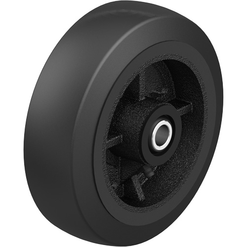 Roue en caoutchouc noir sur noyau en fonte noir, 12" (304,8 mm) dia. x 2-1/2" (64 mm) la, Capacit&eacute; de 396,8 lb (180 kg) EastCoast Offshore Supplies