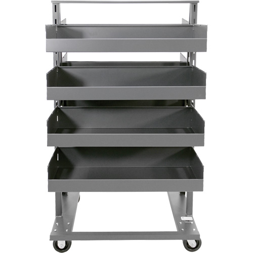 Double-Sided Heavy Duty A-Frame Cart with 8 Large Lipped Trays, 38" x 30" x 63", 2500 lbs. Capacity EastCoast Offshore Supplies