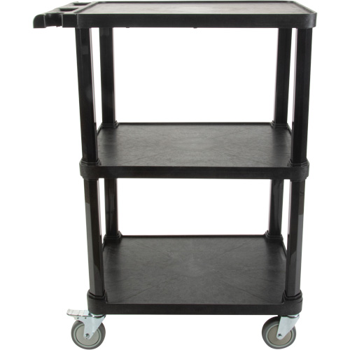 Utility Cart with Flat Shelf, 3 Tiers, 18-1/8" x 37-3/8" x 27-3/4", 330 lbs. Capacity EastCoast Offshore Supplies