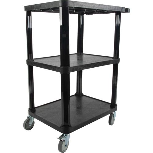 Utility Cart with Flat Shelf, 3 Tiers, 18-1/8" x 37-3/8" x 27-3/4", 330 lbs. Capacity EastCoast Offshore Supplies