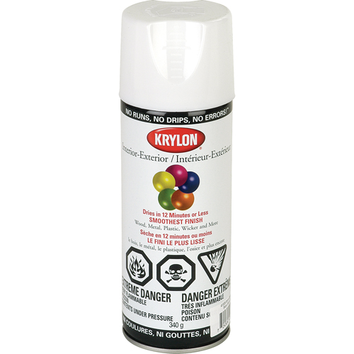 Industrial Acryli-Quik Lacquer, White, Semi-Gloss, 12 oz., Aerosol Can EastCoast Offshore Supplies
