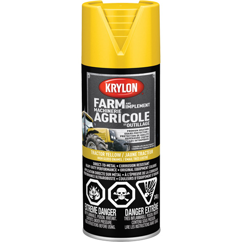 Peinture en a&eacute;rosol pour la ferme et l'&eacute;quipement, Jaune John Deere, Tr&egrave;s brillant, 12 oz, Canette a&eacute;rosol EastCoast Offshore Supplies