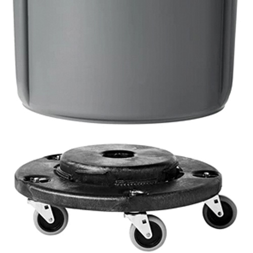 Brute&reg; Dolly, Polyethylene, Black, Fits: 20 - 55 US Gal. EastCoast Offshore Supplies