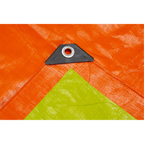 High-Visibility Heavy-Duty Woven Tarp, Polyethylene, Green/Orange, 16' x 20' x 12 mils EastCoast Offshore Supplies