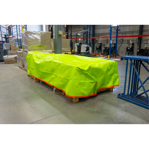 High-Visibility Heavy-Duty Woven Tarp, Polyethylene, Green/Orange, 16' x 20' x 12 mils EastCoast Offshore Supplies