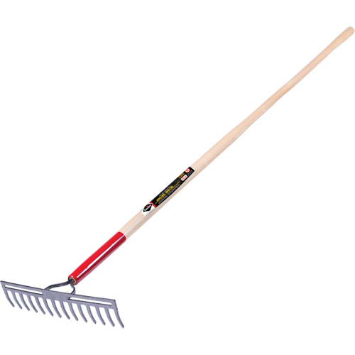 Pro Double Back Level Rake, Ashwood Handle, 13-3/4" W, Tempered Steel Blade, 14 Tines EastCoast Offshore Supplies