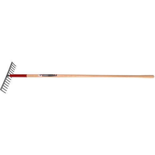 Level Rake, Wood Handle, 14-3/4" W, Tempered Steel Blade, 16 Tines EastCoast Offshore Supplies