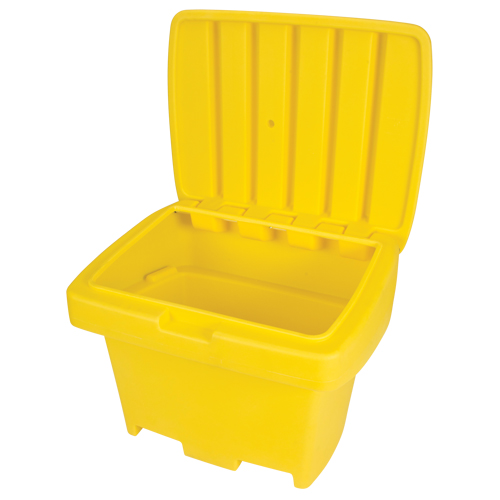 Heavy-Duty Outdoor Salt and Sand Storage Container, 30" x 24" x 24", 5.5 cu. Ft., Yellow EastCoast Offshore Supplies