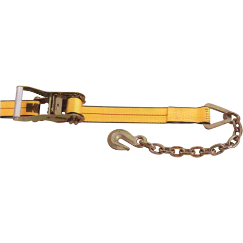 Ratchet Straps, Chain Anchor, 2" W x 30' L, 3335 lbs. (1513 kg) Working Load Limit EastCoast Offshore Supplies