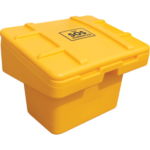 Salt Sand Container SOS, With Hasp, 30" x 24" x 24", 5.5 cu. Ft., Yellow EastCoast Offshore Supplies