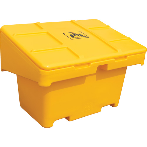 Salt Sand Container SOS, With Hasp, 42" x 29" x 30", 11 cu. Ft., Yellow EastCoast Offshore Supplies