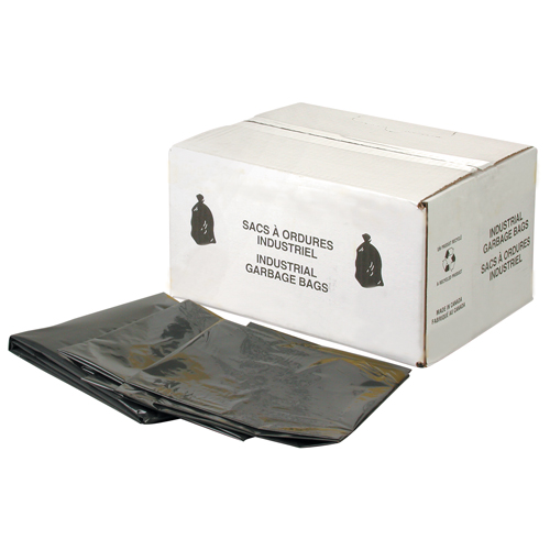 Heavy-Duty Garbage Bags, 2X Strong, 30" W x 38" L, 2.2 mils, Black EastCoast Offshore Supplies
