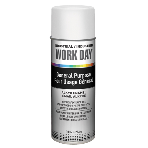 Peinture industrielle Work Day, Blanc, Brillant, 10 oz, Canette a&eacute;rosol EastCoast Offshore Supplies