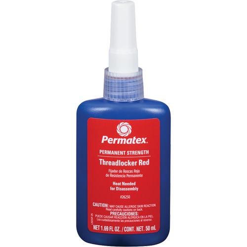 Adh&eacute;sif frein-filet, Rouge, &eacute;lev&eacute;, 50 ml, Bouteille EastCoast Offshore Supplies