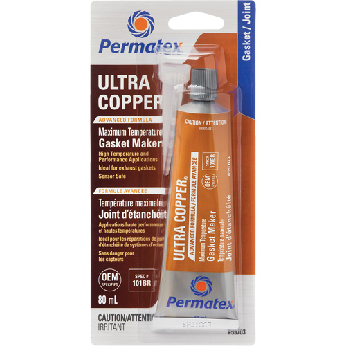 Ultra Copper&reg; Gasket Maker, 80 ml, Tube, Copper EastCoast Offshore Supplies