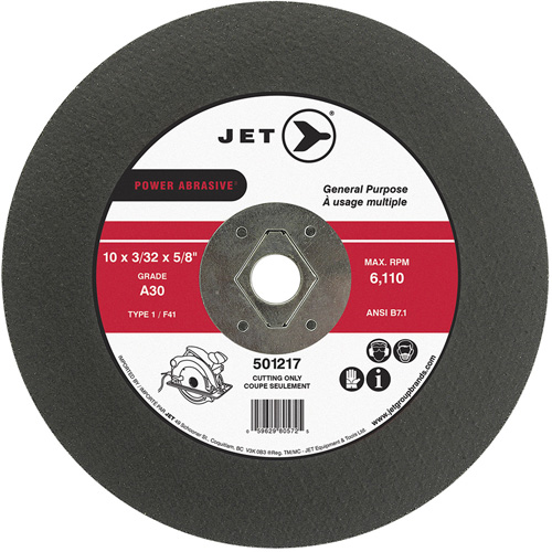 Power Abrasive Cut-Off Wheel, 10" x 3/32", 5/8" Arbor, Type 1, 6110 RPM EastCoast Offshore Supplies