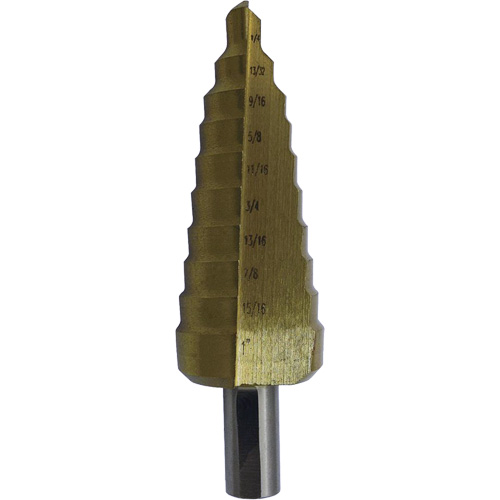 Foret &eacute;tag&eacute; M35 de premi&egrave;re qualit&eacute; JET-KUT Super, 3/16" - 1/2", Incr&eacute;ments de 1/16", Acier rapide EastCoast Offshore Supplies