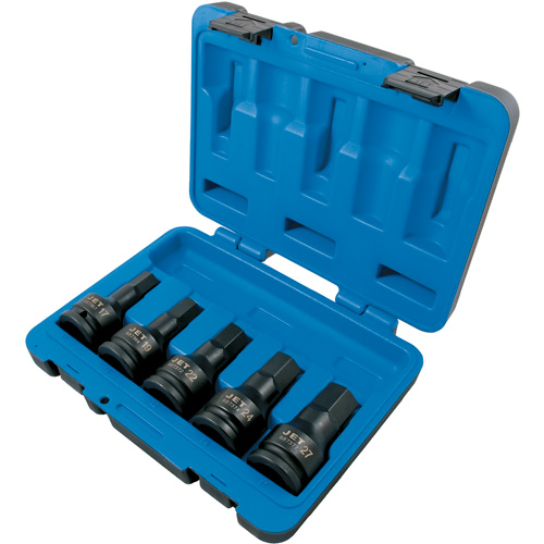 Metric Impact Bit Socket Set, Hex, 3/4" Drive, 5 Pcs EastCoast Offshore Supplies