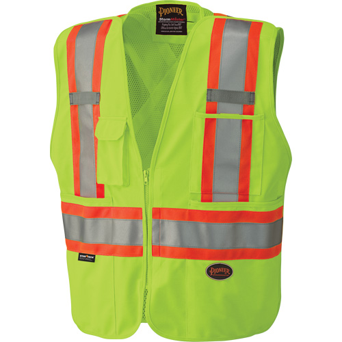6936 5-Point Tear-Away Safety Vest, High Visibility Lime-Yellow, 2X-Large, Polyester EastCoast Offshore Supplies