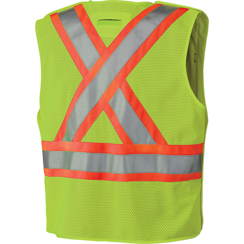 6936 5-Point Tear-Away Safety Vest, High Visibility Lime-Yellow, 2X-Large, Polyester EastCoast Offshore Supplies